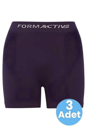 Uniquetrenders Erkek Dikişsiz/Seamless Nefes Alabilen Boxer 3 Adet Mor L-XL