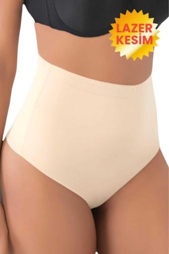 Uniquetrenders Kadın Lazer Kesim İnceltici Ve Toparlayıcı String Korse Ten L-XL