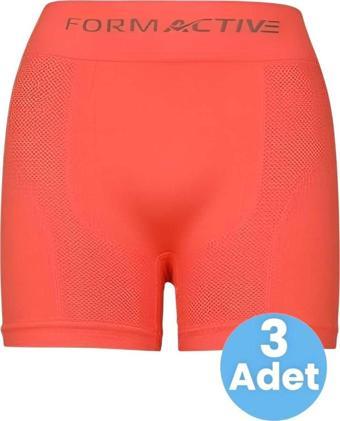 Uniquetrenders Erkek Dikişsiz/Seamless Nefes Alabilen Boxer 3 Adet Neon Turuncu L-XL