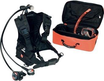 BEUCHAT SET TEKNE SCUBA 2 L Tüplü, regülatör, gösterge, kuşam, maske, şnorkel, çanta