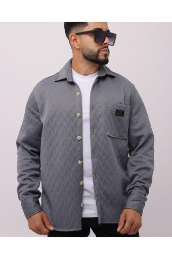 Black Premium Kapitone Unisex Gömlek Ceket