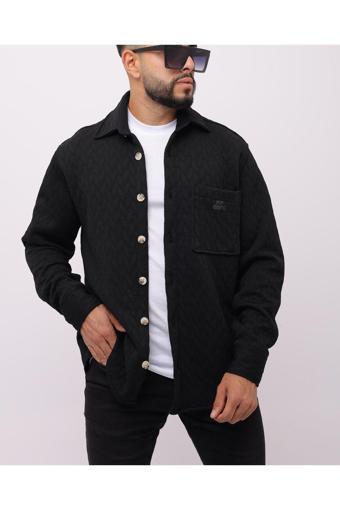 Black Premium Kapitone Unisex Gömlek Ceket