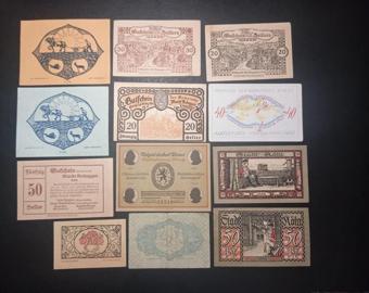 Escoines Koleksiyon 399636802613dadf55 Almanaya 12'Li Notgeld LOT fotoğraftaki paraların hepsi