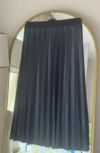 Hülya Türk Butik Pileli Etek Lacivert