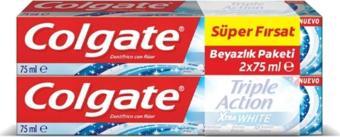 Colgate Triple Action Extra White Diş Macunu 75 Ml 2'li