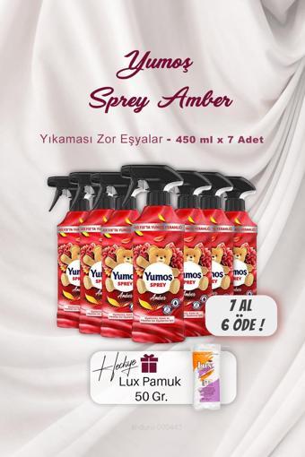Yumoş Sprey Amber 450 ml 7 AL 6 ÖDE , Pamuk Hediyeli