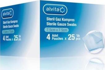 ALVITA GAZ KOMPRES STERIL 100LU