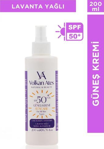 Volkan Ates Natural & Beauty Lavanta Yağlı Leke Karşıtı Güneş Kremi 50 SPF 200 ml