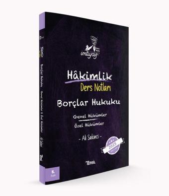 Temsil Kitap Imtiyaz Borçlar Hukuku Genel Hükümler- Özel Hükümler Hakimlik Ders Notları 2023 - Temsil Kitap