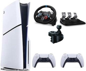 Sony Playstation 5 Slim Cd'li Edition + 2. Dualsense + G29 Driving Force Yarış Direksiyonu + Shifter