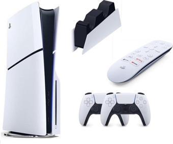 Sony Playstation 5 Slim CD'Lİ Edition +2.Dualsense + Şarj İstasyonu+PS5 Media kumanda Oyun Konsolu