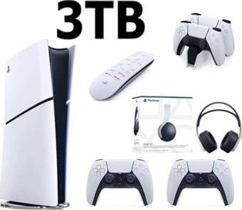 Sony Playstation 5 Slim Dijital 3TB +2.Dualsense + Şarj İstasyonu+ Media Kumanda +3D PLUS KULAKLIK