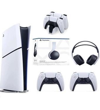 Sony Playstation 5 Slim Dijital Edition +2.Dualsense + Şarj İstasyonu+3D PLUS KULAKLIK
