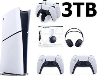 Sony Playstation 5 Slim Dijital Edition 3TB +2.Dualsense + Şarj İstasyonu+3D PLUS KULAKLIK