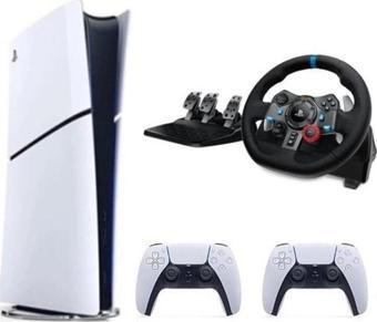 Sony Playstation 5 Slim Dijital Edition+ 2. Dualsense + G29 Driving Force Yarış Direksiyonu