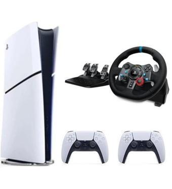 Sony Playstation 5 Slim Dijital Edition+ 2. Dualsense + G29 Driving Force Yarış Direksiyonu + GT 7 Oyunu