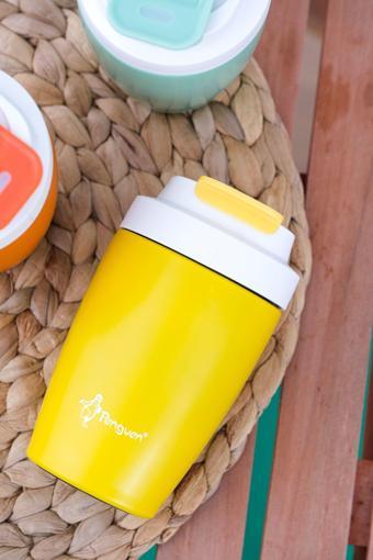 Penguen Termos Mug Sızdırmaz 400 Ml - Çift Çidarlı Paslanmaz Çelik, Pipetli Ve Doğrudan İçme Kapaklı