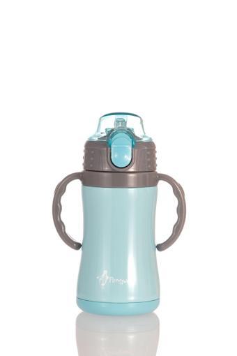 Penguen Çocuk Termosu - 280 Ml | Sızdırmaz Çift Cidarlı, Vakum Yalıtımlı | Paslanmaz Çelik Pipetli Termos
