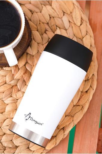 Penguen Mug Termosu - 300 Ml | Sızdırmaz, Çift Cidarlı, Vakum Yalıtımlı, Paslanmaz Çelik