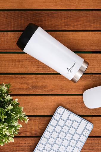 Penguen Mug Termosu - 400 Ml | Sızdırmaz, Çift Cidarlı, Vakum Yalıtımlı, Paslanmaz Çelik