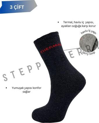 Steppe Berry 3'Lü Unisex Termal Çorap