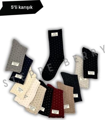 Steppe Berry 5 Çift Kadın Lastiksiz Ve Dikişsiz Diyabet Çorap (Karma Renkler)