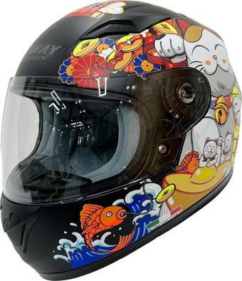 KASK SWAY ÇOCUK SW 815K CAT White Yellow Full Face