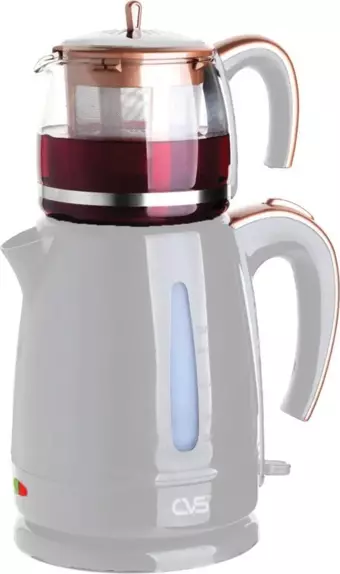 CVS Latife DN 1547 1600 W Cam Demlikli Çay Makinesi BEYAZ