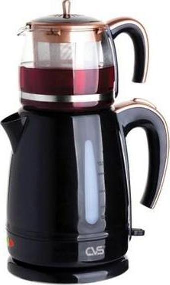 CVS Latife DN 1547 1600 W Cam Demlikli Çay Makinesi SİYAH