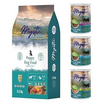 Mystic Kuzu Etli Yavru Köpek Maması 15 kg + 3 Adet Konserve