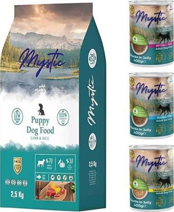 Mystic Kuzu Etli Yavru Köpek Maması 15 kg + 3 Adet Konserve