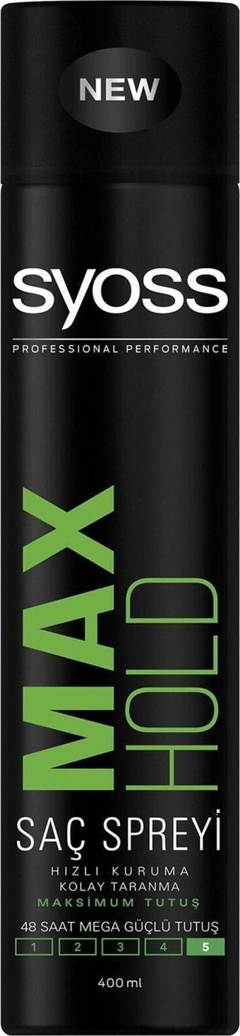 Syoss Marka: Max Hold Saç Spreyi 400 Ml