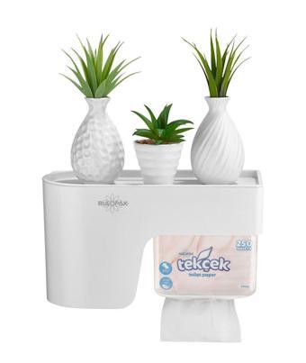 Rulopak Multitask Tek Çek Tuvalet Kağıdı Dispenseri Beyaz