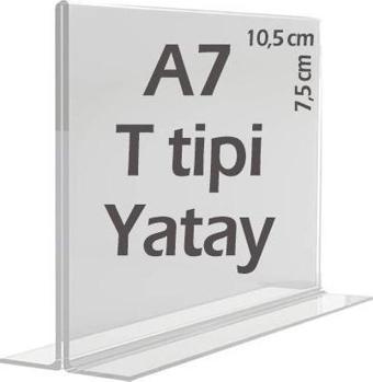 A7 T-Tipi Yatay Şeffaf   Föylük Menü Broşür Etiket Fotoğraflık Albüm Stand Sehpa