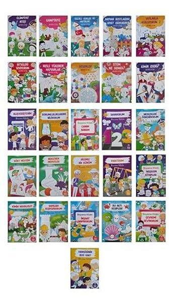 Düşyeri Yayınları Okul Öncesi Çocuklar İçin Boyama Kitapları Seti-26 Kitap - Düşyeri Yayınları