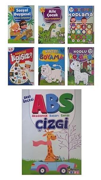 Limonkids 5-6 Yaş Çocuklar İçin Aktivite,Etkinlik Ve Boyama Kitapları 7 Kitap - Limonkids