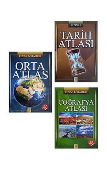 Panama Yayıncılık Resimli Grafikli Coğrafya Atlası-Tarih Atlası-Orta Atlas - Panama Yayıncılık