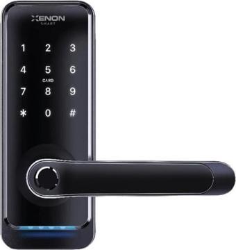 Xenon Smart X8056 Parmak İzi Dokunmatik Şifre Girişli Siyah Akıllı Kapı Kilidi