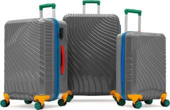 G&D Polo Suitcase Policarbon Gri 3'lü Valiz Seti 700G.03-Set