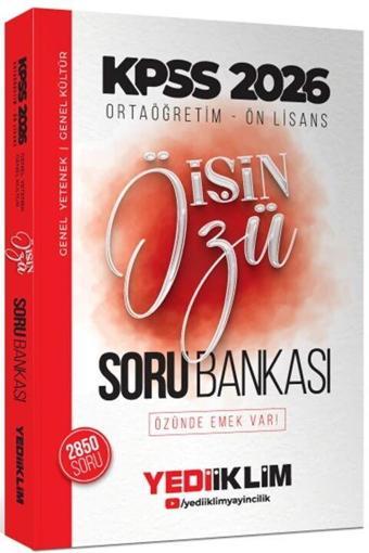 2026 Kpss Ortaöğretim Önlisans İŞİN ÖZÜ Tek Kitap Soru Bankası Yediiklim Yayınları - Yediiklim Yayınları