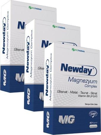 Newday Magnezyum Complex Vitamin B6, 60 Kapsül 3 Adet