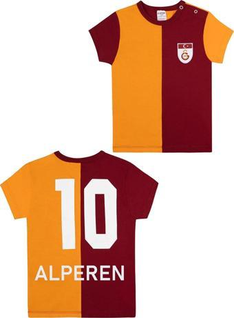 Galatasaray Orijinal Lisanslı Metin Oktay Sarı Kırmızı Unisex İsme Özel Bebek T-shirt