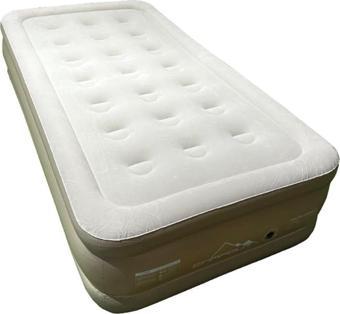 Campout Yüksek Tek Kişilik Şişme Yatak [Krem]