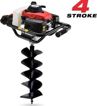 Gardenpro Çift Helezonlu 4 Zamanlı Toprak Burgu Makinası 200 mm 4 Hp