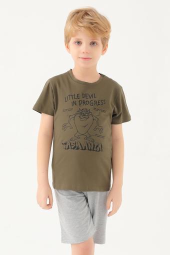 Looney Tunes L1587-2 Erkek Çocuk Tişört Haki