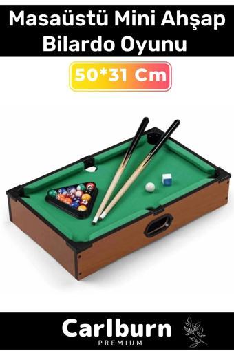 Özel Üretim Portatif Taşınabilir Dayanıklı Mini Masa Üstü Ahşap Bilardo Oyunu 50*31 Cm