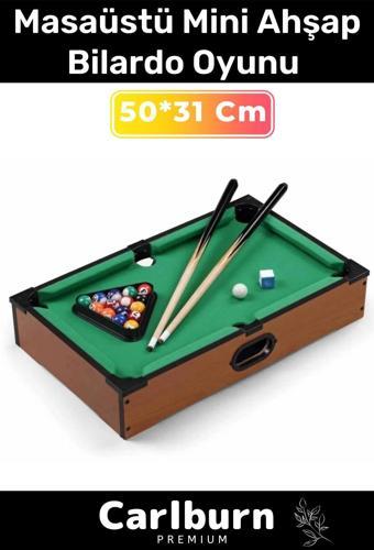 Özel Üretim Portatif Taşınabilir Dayanıklı Mini Masa Üstü Ahşap Bilardo Oyunu 50*31 Cm