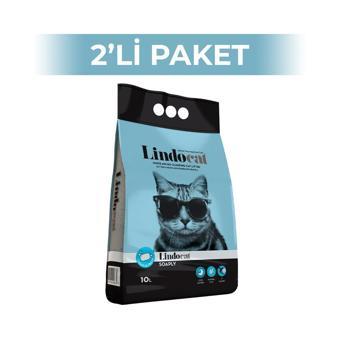 LindoCat Sabun Kokulu İnce Taneli Kedi Kumu 10 lt 2 Adet