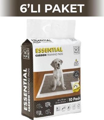 M-Pets Essential Karbonlu Yapışkanlı Köpek Çiş Pedi 10'lu 60x90 cm 6 Adet