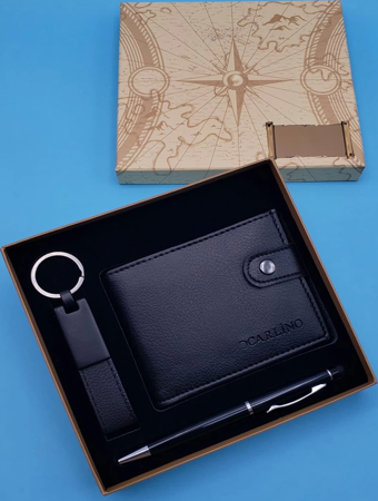 Siyah Touchpen Kalem Anahtarlık Ve Cüzdan
